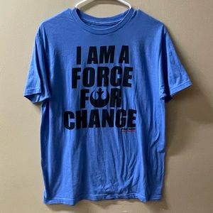 Sz Med Blue “Force for Change” T-Shirt